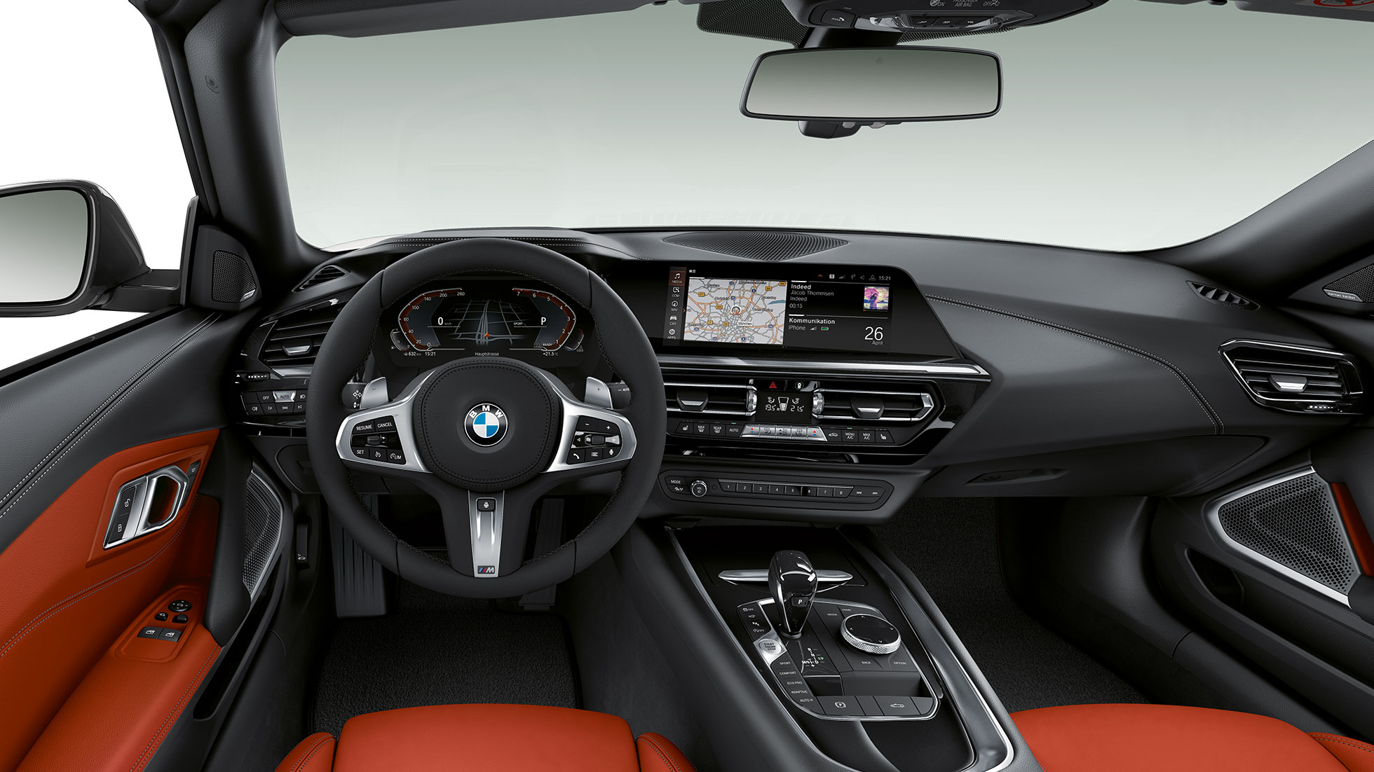 BMW Z4 Roadster Model Sport Line, steering wheel and driver’s place